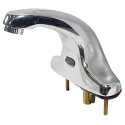 T&S Brass Equip Hands-Free Restroom Faucet, 4" Deck Mount, 5" Spout, Stainless