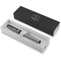 Parker® IM Rollerball Pen, Fine Point, 0.5 mm, Matte Gray Barrel, Black Ink