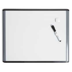 U Brands® Magnetic MOD Dry-Erase Board, 20" x 16", White, Black/Gray Plastic Frame