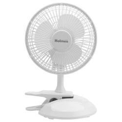 Holmes 2-Speed Clip/Table Personal Fan, 7-1/2" x 12", White