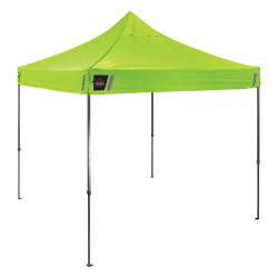 Ergodyne SHAX 6002 Heavy Duty Pop-Up Tent, 10' x 10', Lime, Total Qty 1