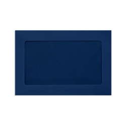 LUX #6 1/2 Full-Face Window Envelopes, Middle Window, Gummed Seal, Navy, Pack Of 250