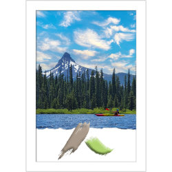 Amanti Art Picture Frame, 28" x 40", Matted For 24" x 36", Wedge White