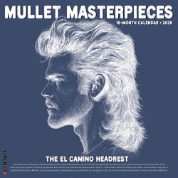 2026 Willow Creek Press Humor & Comics Monthly Wall Calendar, 12" x 12", Mullet Masterpieces, January To December, 55977