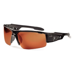Ergodyne Skullerz® Safety Glasses, Dagr, Polarized, Black Frame, Copper Lens