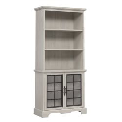 Sauder® Carolina Grove 72"H 5-Shelf Bookcase With Glass Doors, Winter Oak™