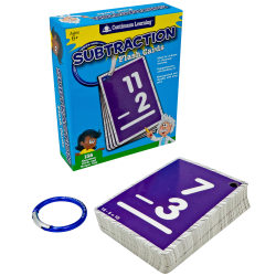 Continuum Games Flash Cards, 3" x 4-1/2", Subtraction, Grade 2 - 12