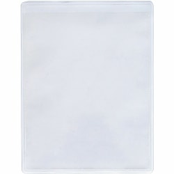 Business Source Self-Adhesive Shop Ticket Holders, 8.5"H x 11"W, Vinyl, Clear, 50 / Box