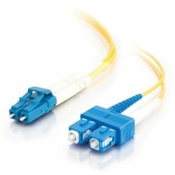 C2G 7m LC-SC 9/125 Duplex Single Mode OS2 Fiber Cable,  Yellow,  23ft, 37469