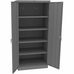 Tennsco Deluxe Unassembled Cabinet, 36"W x 24"D x 78"H, 5 Shelves, 200 lb Load Capacity, 2470MGY