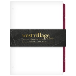 West Village by Mead™ Tabbed Dividers + Dual Pocket, Large, 8" x 10 3/4", 5 Pack