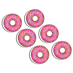 Ashley Productions Magnetic Whiteboard Erasers, DonutFetti, Pack Of 6