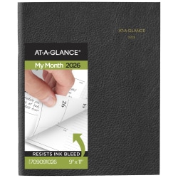 AT-A-GLANCE® Executive 2026 Monthly Padfolio Refill for 70-290, Large, 9" x 11"