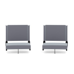 Flash Furniture Grandstand Comfort Seats, Gray/Black, Set Of 2 Seats