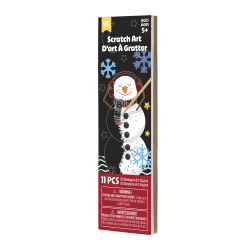 Little Yellow Bicycle Scratch Art Bookmarks, Snowman, Set Of 11 Pieces
