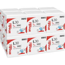 Wypall® L30 Economizer Wipes, 12 1/2" x 13", White, 90 Wipes Per Pack, Case Of 12 Packs