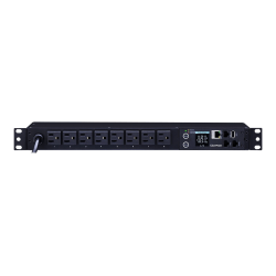 CyberPower Monitored Series PDU31001 - Power distribution unit (rack-mountable) - AC 100-120 V - Ethernet, serial - input: NEMA 5-15P - output connectors: 8 (8 x NEMA 5-15P) - 1U - 12 ft cord