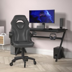 Flash Furniture X10 Racing Ergonomic Faux Leather Computer Gaming Chair, Black
