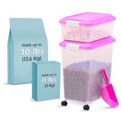 Iris Airtight Container, 60 Qt, Pink