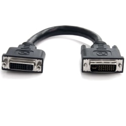 StarTech.com 6in DVI-I Dual Link Digital Analog Port Saver Extension Cable M/F - Extend a DVI-I port by 6in, to prevent unnecessary strain on the port - 6in DVI Male to Female Cable - 6in DVI-I Extension Cable - 6 inch DVI Dual Link Extension Cable