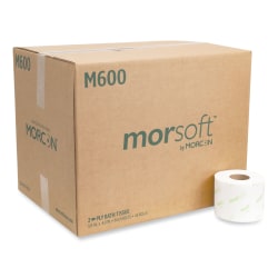 Morcon Tissue Morsoft® Controlled Bath Tissue, Septic Safe, 2-Ply, White, 600 Sheets/Roll, 48 Rolls/Carton