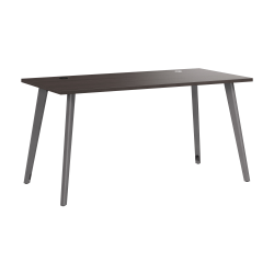 WorkPro Motiva 60"W Modern Office Desk With Metal Legs, Storm Gray, Installation Included