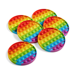 Hand2Mind Circular Alphabet Pop It Fidgets, Multicolor, Set Of 6 Fidgets