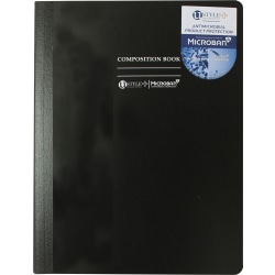 U Style Antimicrobial 1 Subject Notebook With Microban® Antimicrobial Protection, 7.5" x 9.75", Wide Ruled, 100 Sheets (200 Pages), Black