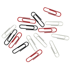 Office Depot® Brand Vinyl Paper Clips, Box Of 500, No. 1, Assorted Colors