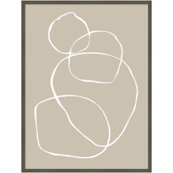 Amanti Art Going in Circles Beige by Teju Reval Wood Framed Wall Art Print, 41"H x 31"W, Gray