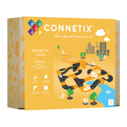 Connetix Magnetic Tiles Ramps & Intersections Pack, 16 Pieces