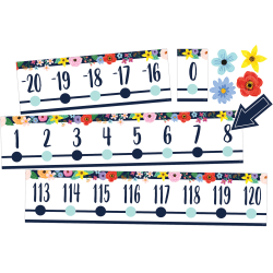 Teacher Created Resources Wildflowers Bulletin Board 24-Piece Set, Number Line (-20 to +120)
