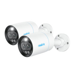 Reolink NVC 4K Dual-Lens PoE Cameras With 109° Panoramic View, White, Pack Of 2 Cameras