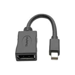 Tripp Lite Mini DisplayPort to DisplayPort Adapter Converter 4K @ 60Hz mDP to DP 6in