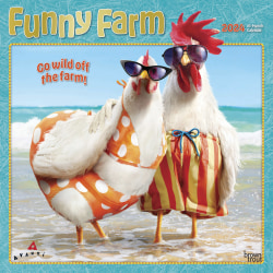 2024 BrownTrout Monthly Square Wall Calendar, 12" x 12", Avanti Funny Farm, January to December