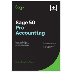 SAGE 50 Pro Accounting, 2024, 1-Year Subscription, For Windows®, Download