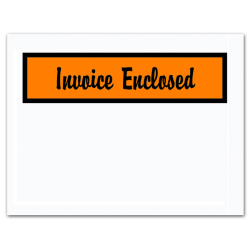 Tape Logic® "Invoice Enclosed" Envelopes, Panel Face, 4 1/2" x 6", Orange, Pack Of 1,000