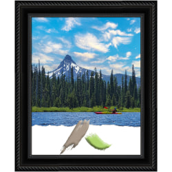 Amanti Art Corded Picture Frame, 20" x 24", Opening Size 16" x 20", Black