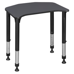 Regency Ferris 26"W Height Adjustable Student Activity Desk, Gray/Black