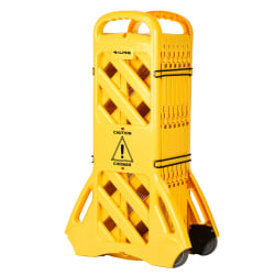 Alpine Expandable Mobile Safety Barricade Fence System, 13', Yellow