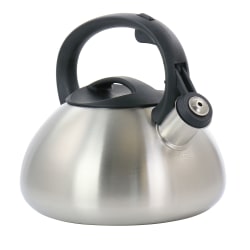 Mr. Coffee Harpwell Stainless Steel Whistling Tea Kettle, 1.8 Qt, Silver