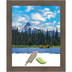 Amanti Art Hardwood Mocha Picture Frame, 19" x 23", Matted For 16" x 20"