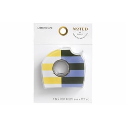 Noted by Post-it® Labeling Tape With Dispenser, 1" x 700", White/Yellow/Blue