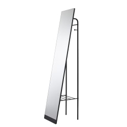 Adesso® Tillie Rectangle Floor Mirror, 58"H, 11-3/4"W x 14-1/4"D, Matte Black
