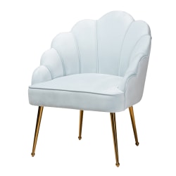 Baxton Studio 10401 Seashell Accent Chair, Light Blue