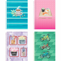 Roaring Spring Lifenotes Memo Spiral Notebook, 7" x 5", 80 Sheets, Assorted Colors, Pack Of 4