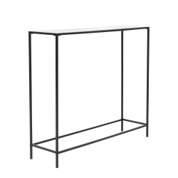 Eurostyle Arvi Console Table, 32"H x 36"W x 10"D, Black/Clear