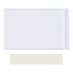 SUPERSCAN® Press-On Vinyl Envelopes, 5" x 8", Clear, Pack Of 50 Envelopes