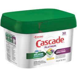 Cascade® Platinum™ ActionPacs™ Dishwasher Detergent Pods, Fresh Scent, Pack Of 30
