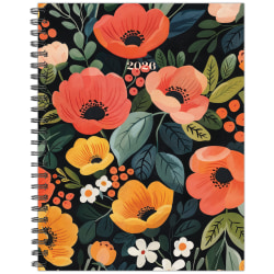 2026 Willow Creek Press Weekly/Monthly Softcover Planner, 8-1/2" x 11", Poppy Plans, January To December, 56714